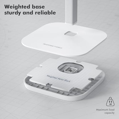 Headphone Stand, Aluminum Desk Headset Earphone Holder (White) - color: White