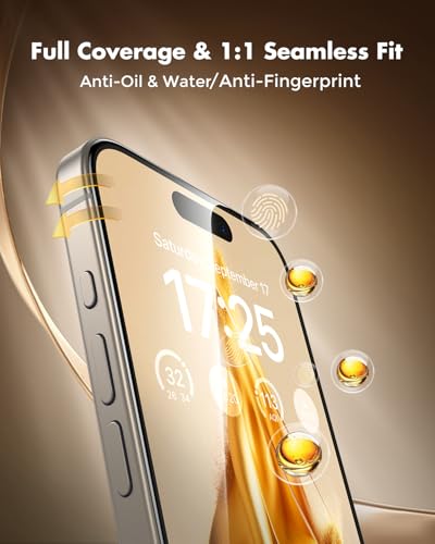 UNBREAKcable Privacy Screen Protector for iPhone 16 Pro Max, Full Coverage Shatterproof Tempered Glass[True 28°Anti Spy][9H Hardness][Easy Installation Frame]2-Pack Private Screen for iPhone 16 ProMax - size: iPhone 16 Pro Max
