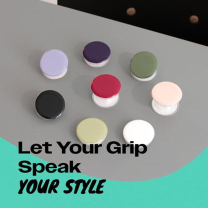 OnTheGrip Cute Solid Macaron Color Round Shape Collapsible Mobile Phone Grip Stand Holder for Smartphone Tablet Cell Phone Accessory (Lavender)