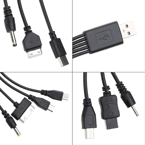 Black 10-in-1 USB-C Charging Station for Android Tablets, Multi-Device Charger Hub with 6 FT Cable, Compact and Portable Design for Travel,Home and Office Use