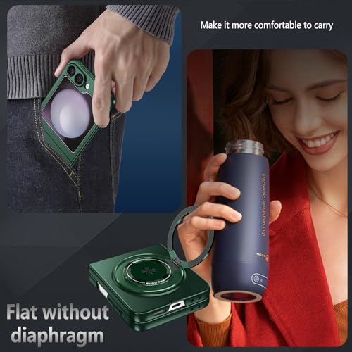 Magnetic Case for Samsung Galaxy Z Flip 6, [Compatible with MagSafe] Military Grade Shockproof Slim fit Samsung Z Flip 6 Phone Case with Magnetic Ring Kickstand, Green… - color: Green, size: Samsung Galaxy Z Flip 6
