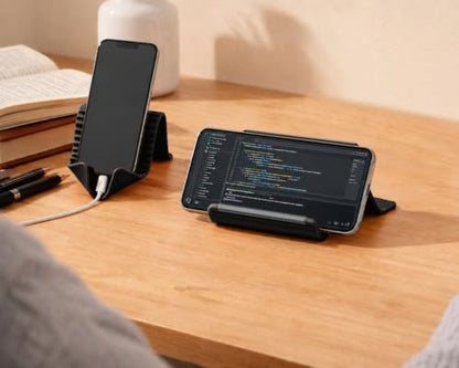 Silicone Phone Holder, 7.9In Flexible Bendable Phone Stand, Black - color: Black