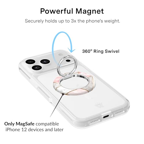 VELVET CAVIAR Compatible with MagSafe Phone Grip - color: Geometric Marble