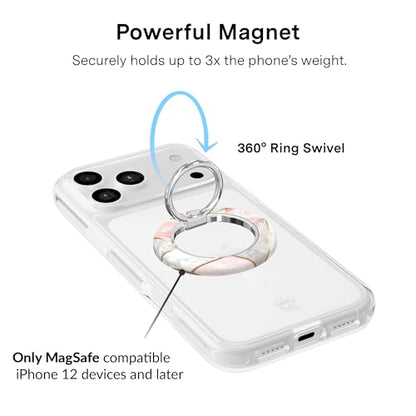 VELVET CAVIAR Compatible with MagSafe Phone Grip - color: Geometric Marble