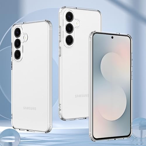 Anoowkoa Clear Case for Galaxy S25 FE 6.7 inch.Protective Slim Phone Bumper Cover with 2 Pack Samsung Galaxy S25 FE Tempered Glass Screen Protector Flim.Anti-Yellowing. Anti-Drop.Transparent - color: Samsung Galaxy S25 FE
