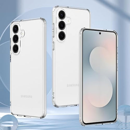 Anoowkoa Clear Case for Galaxy S25 FE 6.7 inch.Protective Slim Phone Bumper Cover with 2 Pack Samsung Galaxy S25 FE Tempered Glass Screen Protector Flim.Anti-Yellowing. Anti-Drop.Transparent - color: Samsung Galaxy S25 FE