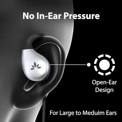 Avantree Resolve –3.5mm AUX Wired Open-Ear Earbuds w/Mic & Over-Ear Hook