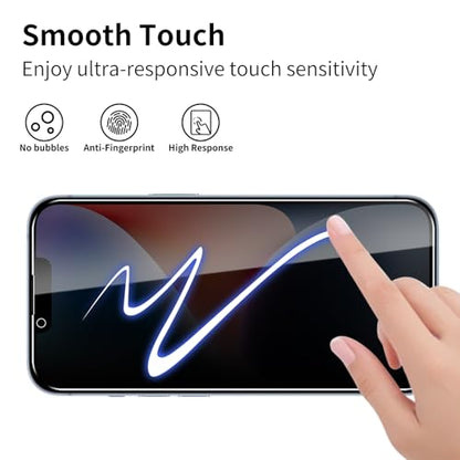 3 Pack Privacy Screen Protector for iPhone 14 Plus/13 Pro Max, 9H Hardness Double Shatterproof Anti-Spy Tempered Glass Film, Easy Installation, Case-Friendly - size: iPhone 14 Plus/13 Pro Max