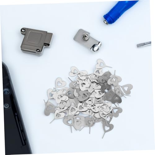 100pcs Sim Card Ejector Pins Universal Stainless Steel Silver