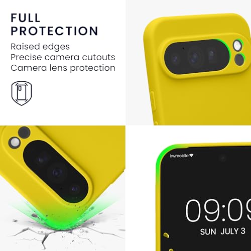 kwmobile Case Compatible with Google Pixel 10 Pro XL Case - Protective Slim TPU Phone Cover - Soft Matte Finish - Radiant Yellow - color: Radiant Yellow, size: Pixel 10 Pro XL
