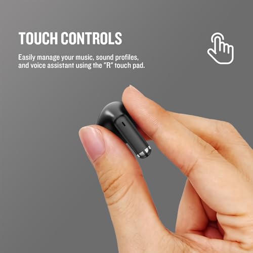 X25 Wireless Earbuds, Semi-in-Ear Bluetooth 5.3 Headphones - color: Black