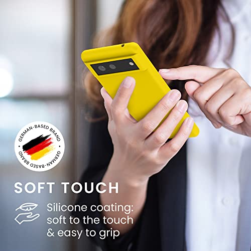 kwmobile Case Compatible with Google Pixel 6 Case - TPU Silicone Phone Cover with Soft Finish - Radiant Yellow - color: Radiant Yellow, size: Pixel 6