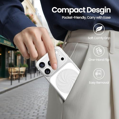 ORNARTO Vortuxe for MagSafe Phone Grip with Kickstand, White - color: White