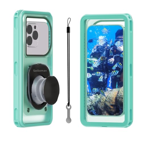Waterproof Phone Case for Snorkeling with Lanyard IPX8 Underwater Touch/Photo Shockproof Heavy Duty Drop-Proof for iPhone 17 Pro Max/16/15/14 All Cell Phones-Green Shower Phone Case - color: Green