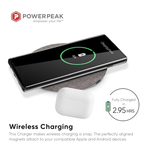Wireless Fast Charger, 15W Aluminum Fast Charging Pad, USB-A to USB-C Cable Included, Compatible with iPhone Apple & Android | Gray (Pad)