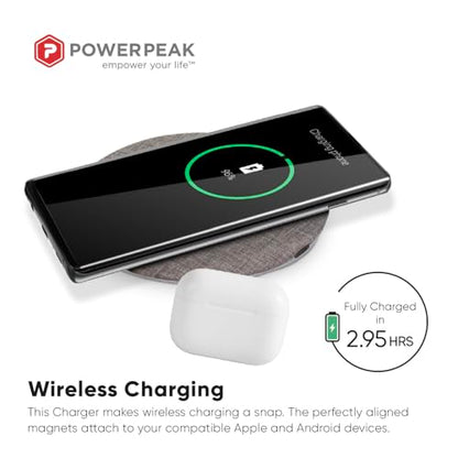 Wireless Fast Charger, 15W Aluminum Fast Charging Pad, USB-A to USB-C Cable Included, Compatible with iPhone Apple & Android | Gray (Pad)