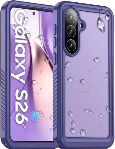Designed for Samsung Galaxy S26 Case Waterproof, Built-in Lens & Screen Protector Military Shockproof Dropproof IP68 Underwater Full Body Phone Case for Galaxy S26 5G 6.3"-Purple/FG - color: Purple, size: Samsung Galaxy S26 6.3"