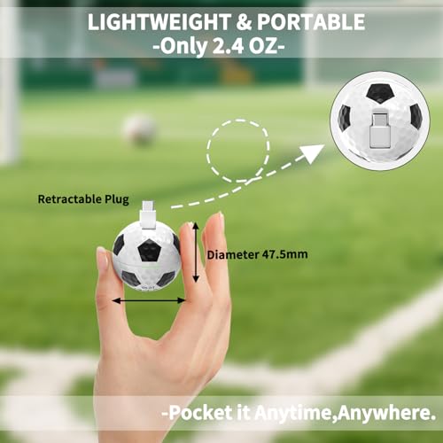 Mini Portable Charger USB C Power Bank 2000mAh Phone Charger Battery Pack Compatible with iPhone 17/17 Air/17 Pro/17 Pro Max/16/16 Plus/16 Pro/16 Pro Max/15 Series, Galaxy Series, Android etc - color: Soccer