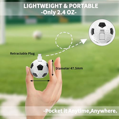 Mini Portable Charger USB C Power Bank 2000mAh Phone Charger Battery Pack Compatible with iPhone 17/17 Air/17 Pro/17 Pro Max/16/16 Plus/16 Pro/16 Pro Max/15 Series, Galaxy Series, Android etc - color: Soccer