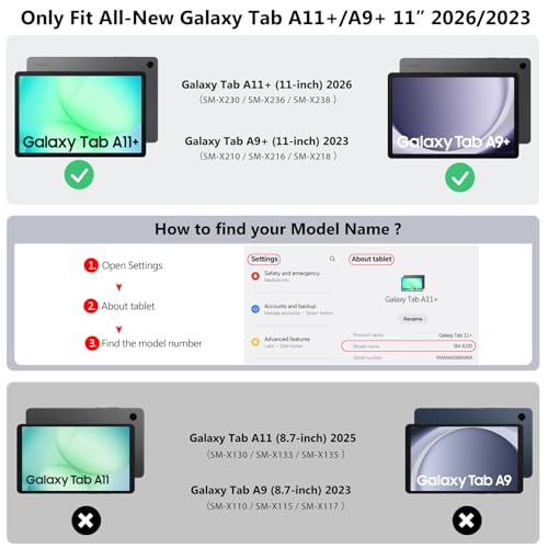 TiMOVO Paper Screen Protector for Galaxy Tab A11+/A9+ 11 inch, 2 Pack