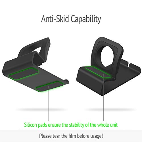 Sincetop Compatible with Apple Watch Charger Stand Ultra 2/Ultra/SE/9/8/7/6/5/4/3/2/1, Aluminum iWatch 49 45 41 44 40 42 38 Charging Holder Dock Nightstand Mode-Magnetic Charger not Included-Black - color: Black