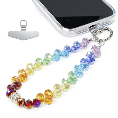 TENOC Beaded Phone Wrist Strap, Multicolor - color: A-multicolor