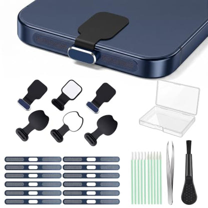 30Pcs Metal USB C Dust Plug with Speaker Dust Cover iPhone 17 Pro Blue - size: for 17 Pro Blue