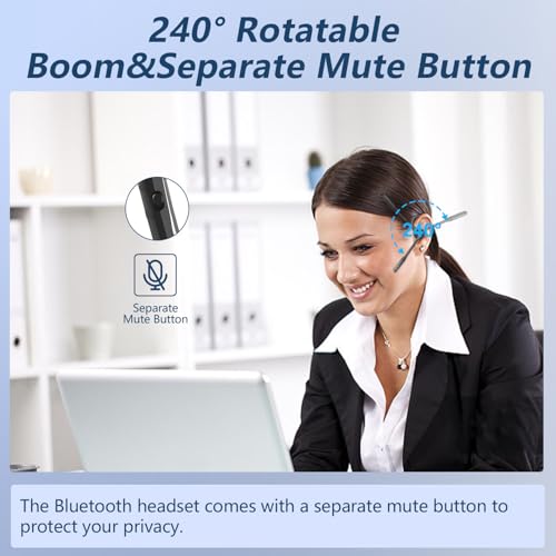BANIGIPA Bluetooth Headset with Microphone, Open Ear Headphones with Mic