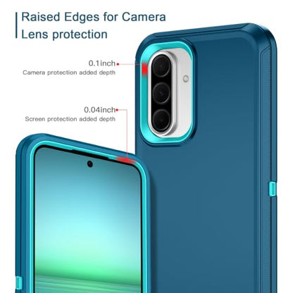 I-HONVA for Samsung Galaxy A37 5G Case Shockproof Dust/Drop Proof 3-Layer Full Body Protection [Without Screen Protector] Rugged Heavy Duty Cover Case for Galaxy A37 5G,Turquoise - color: Turquoise