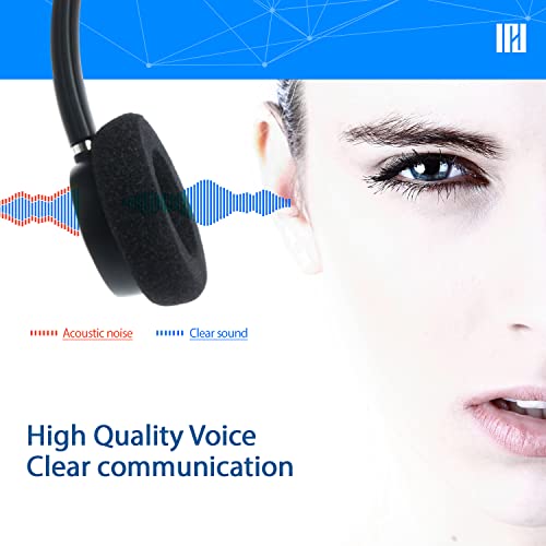 IPD IPH-160 Phone Headset with Noise Cancelling Microphone for Office and Call Center-Compatible with Avaya 1608 1616 9601 9608 9611 9611G 9620 9621 9630 9631 9640 9641 9650 9670 J139 J159 J169 J179 - color: 160-BL-FOAM