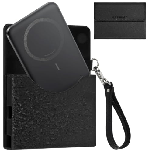 Power Bank Case for Anker Nano 5000mAh Magnetic Wireless Charging Battery - color: Black, size: 4.05*2.75*0.39inch