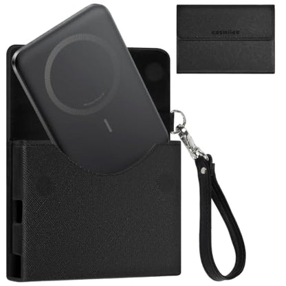 Power Bank Case for Anker 622/621/Nano 5000mAh Wireless Charging Battery - color: Black, size: 4.13*2.75*0.51inch