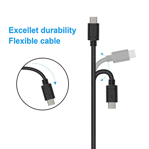 GINTOOYUN USB C Extension Cable, USB Type C Male to Right Angle 90 Degree USB Type C Female Charger Cable for Laptop.Tablet.Mobile Phone（0.3m）