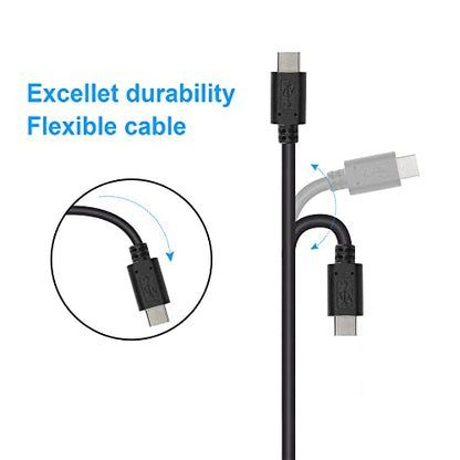 GINTOOYUN USB C Extension Cable, USB Type C Male to Right Angle 90 Degree USB Type C Female Charger Cable for Laptop.Tablet.Mobile Phone（0.3m）