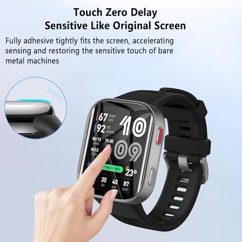 6 Pack Compatible for Amazfit Bip Max Screen Protector, Flexible TPU Film [Not Glass], Full Coverag, HD Clear Easy Install, Bubble Free for Amazfit Bip Max Screen Protector - size: RM6-Amazfit Bip Max-US