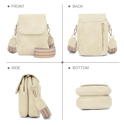Fashion Small Crossbody Bags for Women Trendy Designer Cell Phone Purses | Adjustable Straps,with Card Holder,Detachable Wristlet Strap,small Cross Body Bag for Woman,Mini Bags,Travel Purse,Work,Gym - color: Beige