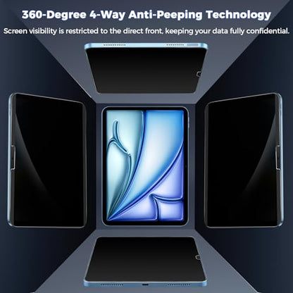 4-Way Magnetic Privacy Screen for iPad Air 11 Inch M3 - color: 360 Magentic Privacy Screen, size: iPad Air 6th (M3/M2)11"