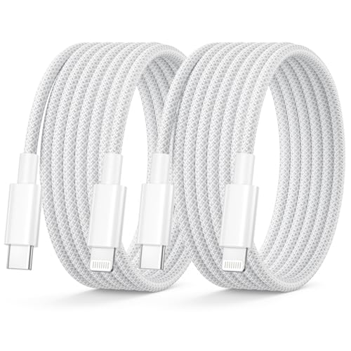 USB C to Lightning Cable 6FT 2Pack[Apple MFi Certified], iPhone Charger Cable Fast Charge Braided iPad Charger cable iphone charger Lead iphone Wire for iPhone 14 Pro Max/13/12Mini/11/XS/XR/X/8Plus/SE