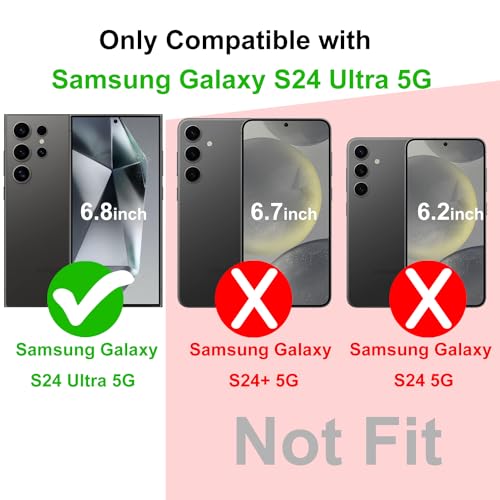 TENOC Phone Case for Samsung Galaxy S24 Ultra, Clear Case Shockproof Protective Bumper Slim Cover - color: Clear, size: S24 Ultra