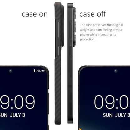 kalibri Aramid Fiber Case Compatible with Samsung Galaxy S26 Plus - Case Super Slim Strong Protective Phone Cover - Black Matte - size: Galaxy S26 Plus