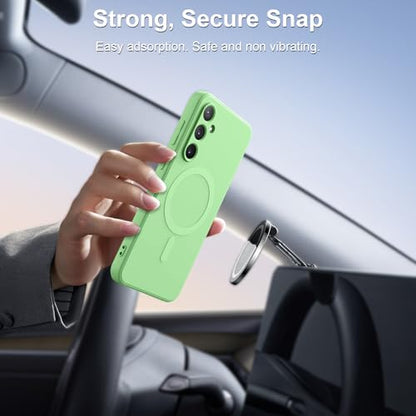 for Galaxy A16 5G Case,Magnetic,Wireless Charging,Slim - color: light green