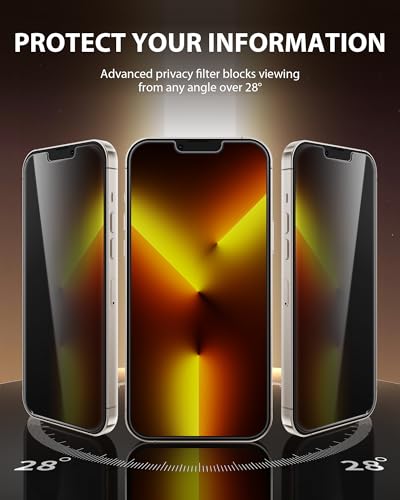 2 Pack Privacy Screen Protector for iPhone 13 Pro Max (2021)/14 Plus - size: for iPhone 13 Pro Max - 6.7 inch