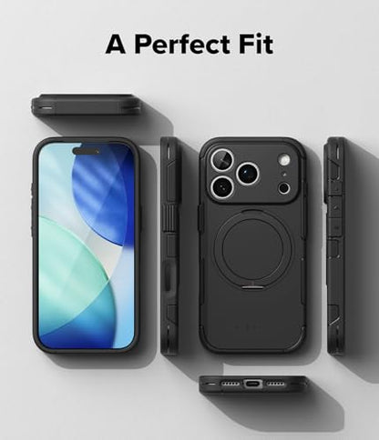 Ringke for iPhone 17 Pro Case [Alles Pro Black] | Compatible with MagSafe, 360° Rotating Kickstand, Camera Control Capture Button Protection, Powerful Magnet - color: Black, size: iPhone 17 Pro