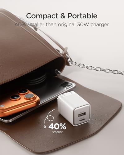 wegear 30W Fast Charger, Dual Port USB C Wall Charger with Foldable Plug - color: White, size: 2 Packs