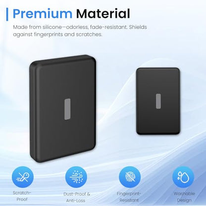 Case for TORRAS MiniMag Power Bank 10000mAh,Silicone Protective Cover with Shockproof Bumper,Anti-Fingerprint Dust Resistant,Washable Non-Slip Skin,Charge-Through Cutout,Portable Travel Sleeve,Black - color: Black