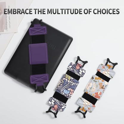 MoKo Soft Hand Strap for 6-8" Kindle eReaders Fire Tablet, Deep Purple - color: Deep Purple, style: Soft Pu Strap