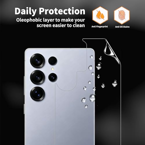 3-Pack PET Plastic Soft Film Back Protector for Galaxy S25 Ultra - size: Galaxy S25 Ultra Back Film