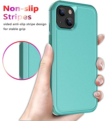 Diverbox for iPhone 13 Case [Shockproof] [Dropproof] [Dust-Proof],Heavy Duty Protection Phone Case Cover for Apple iPhone 13 (Teal) - color: 13-Teal