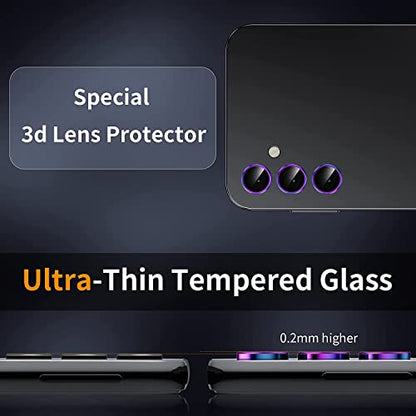 Zeking 2 Set for Samsung Galaxy S24 FE Camera Lens Protector - color: Colorful