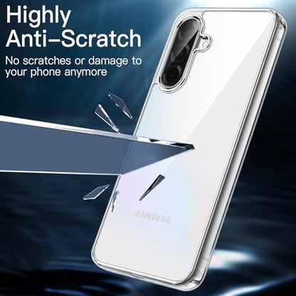 JETech Case for Samsung Galaxy A36, Anti-Yellowing, Clear | Shockproof Protection, Scratch Resistant Hard PC Back, Durable Transparent TPU Bumper - color: Clear, size: Galaxy A36